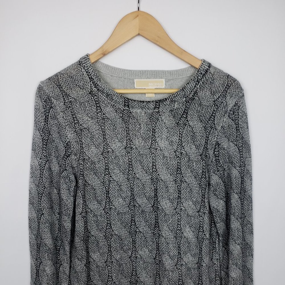 Michael Kors Gray Knit Sweater Dress Chain Print size XS with stretch - Picture 1 of 9